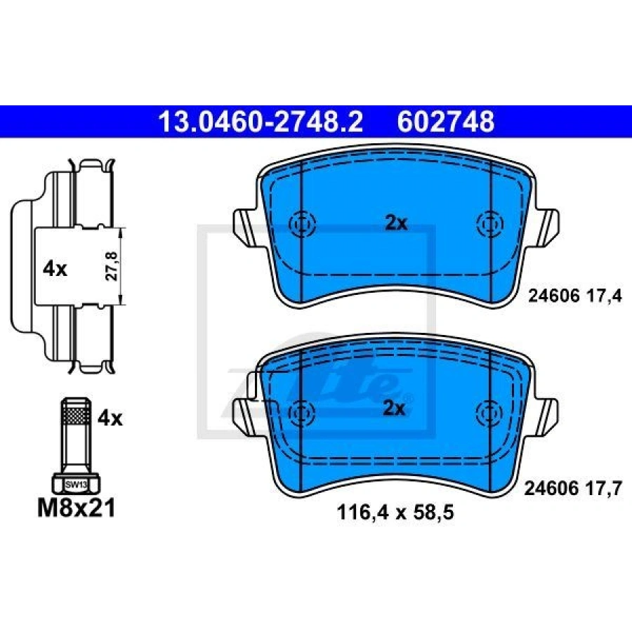 FREN BALATASI ÖN FİŞLİ A4 A5 A6 A7 Q5 08