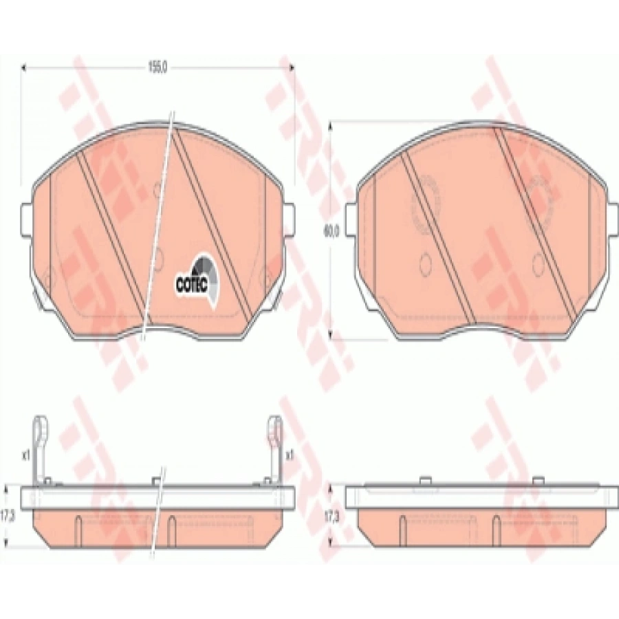 FREN BALATASI ÖN GDB3343 - SORENTO BENZIN-DIZEL 2002-