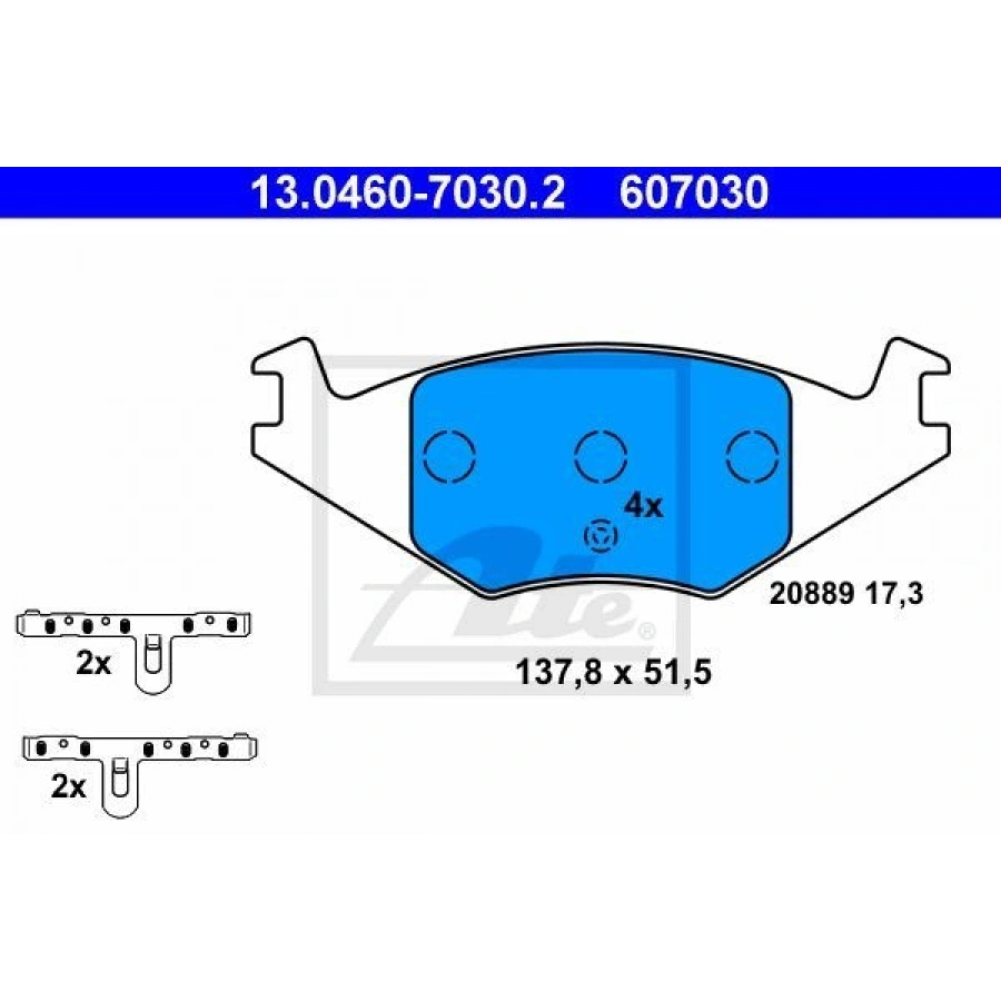 FREN BALATASI ÖN GOLF II III 7597 PASSAT III 8088 CORDOBA 9399 IBIZA 9399 TOLEDO 9199 VENTO 9198
