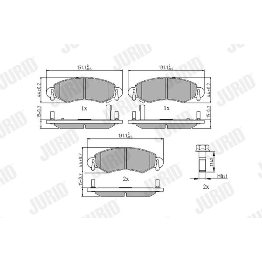 FREN BALATASI ÖN PASSAT 9605 AUDİ A4 9604