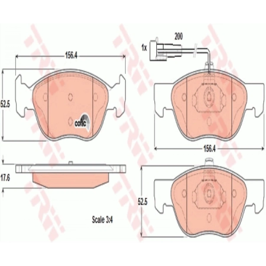 FREN BALATASI ÖN TEK FISLI BRAVA-BRAVO-MAREA-ALFA ROMEO 145-146 1,6-1,8 96-01