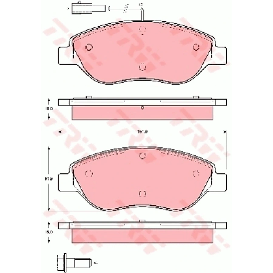 FREN BALATASI ÖN TEK FISLI BRAVO/EGEA HB /STILO/DELTA BM 07-