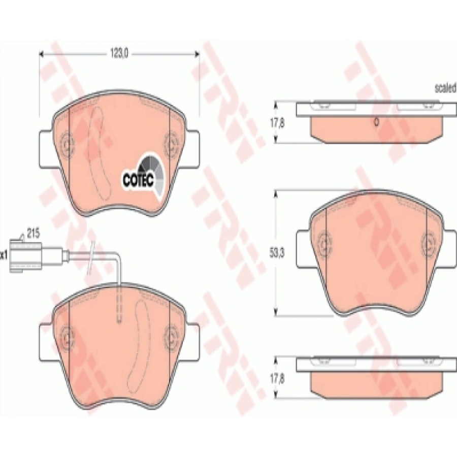 FREN BALATASI ÖN TEK FISLI KÜÇÜK TIP LINEA/DOBLO/FIORINO/G.PUNTO/CORSA/NEMO-FORD KA BM 03-