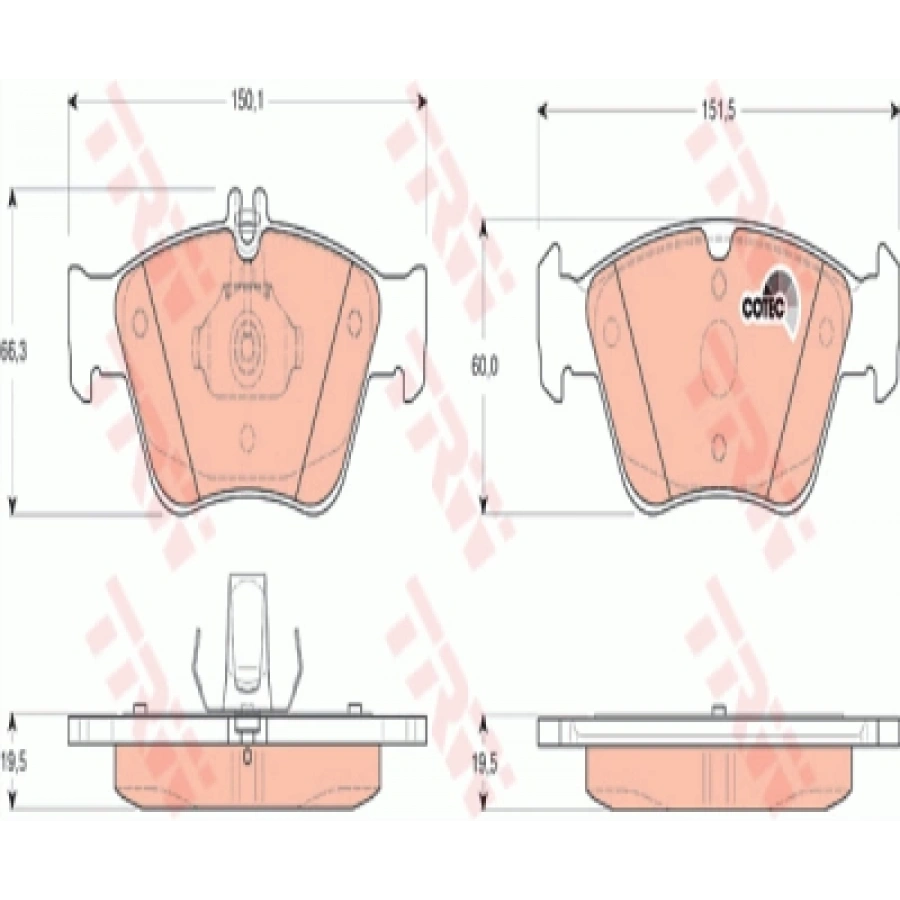FREN BALATASI ÖN W208-210-170 BM 95-02