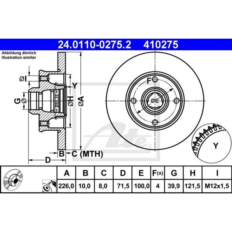 FREN DİSKİ ÖN STANDART