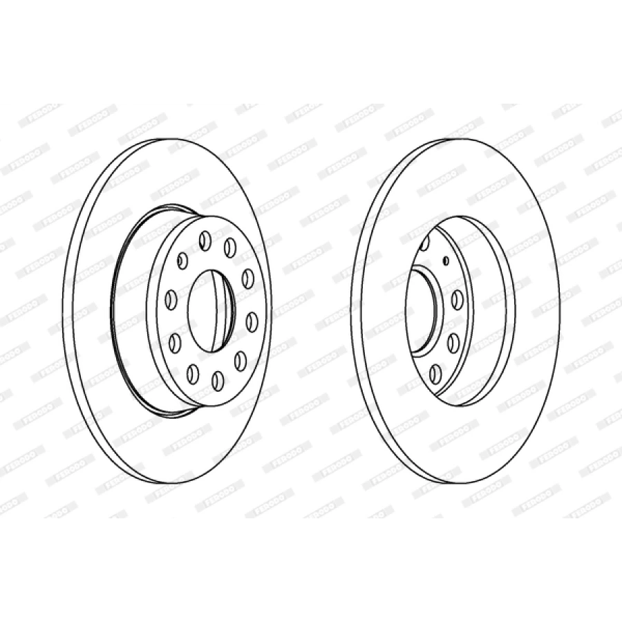 FREN DISKI ARKA 23240 / 36128 / DF7911 (TAKIM FIYAT) GOLF6-GOLF7-JETTA-CADDY-A3-LEON BM 10-