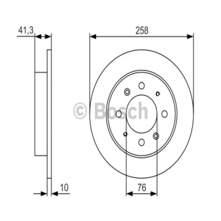 FREN DISKI ARKA ADET : 258 X 4 DÜZ CERATO/ELANTRA 01-07 BENZIN-DIZEL 2004-