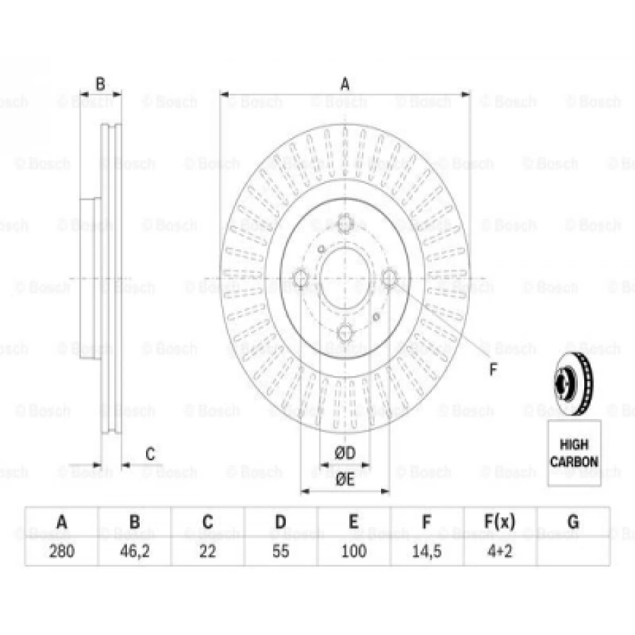 FREN DISKI ARKA ADET / DG9C & BC/BD MONDEO BM 14-