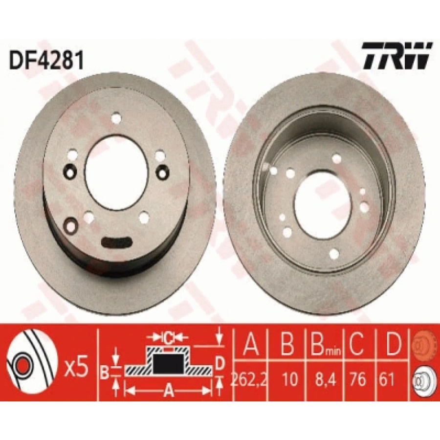 FREN DISKI ARKA ADET TUCSON/SONATA/SPORTAGE BENZIN-DIZEL 2004-