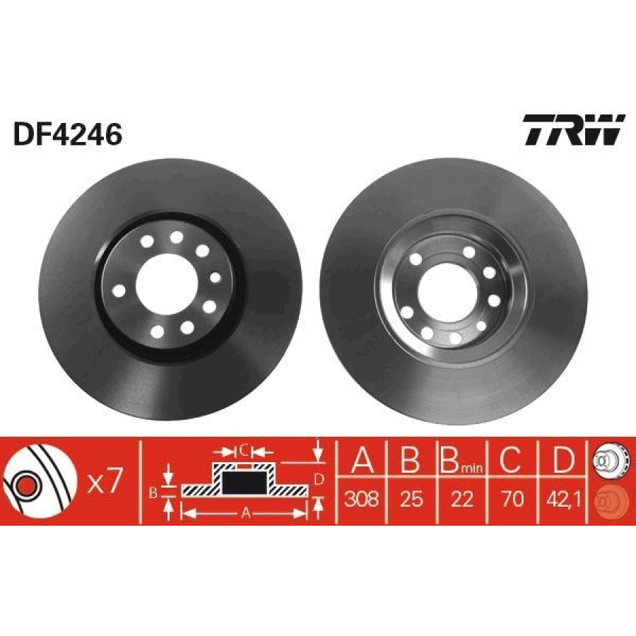 FREN DİSKİ ARKA ASTRA J 1.4İ 1.4İT 1.6İ 1.6İT 1.7 CDTI 09 CRUZE 09 268.5x12x5DL