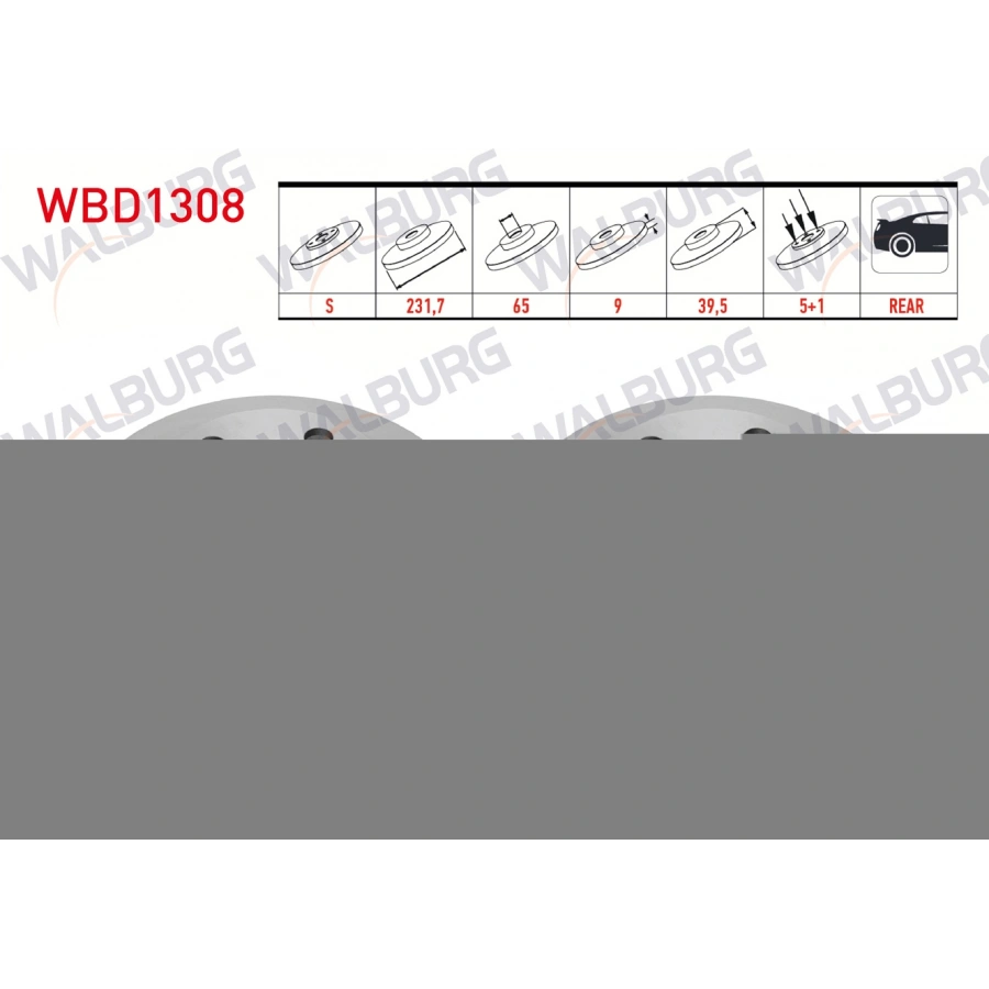 FREN DISKI ARKA DUZ 5 BJN 230X9X65X40,6 VW GOLF IV 1997-2005 / T-CROSS 2018- / BORA 1998-2005 / POLO 1999-2020 / AUDI A3 1996-2003 / SEAT LEON 1999-2006 / SKODA OCTAVIA 1996-2004 / FABIA 2000-2020