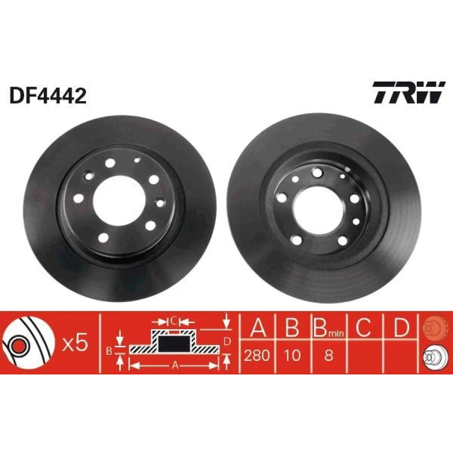 FREN DİSKİ ARKA MAZDA 323 C V 9498 -323 F VI 9804 -323 S VI 9804
