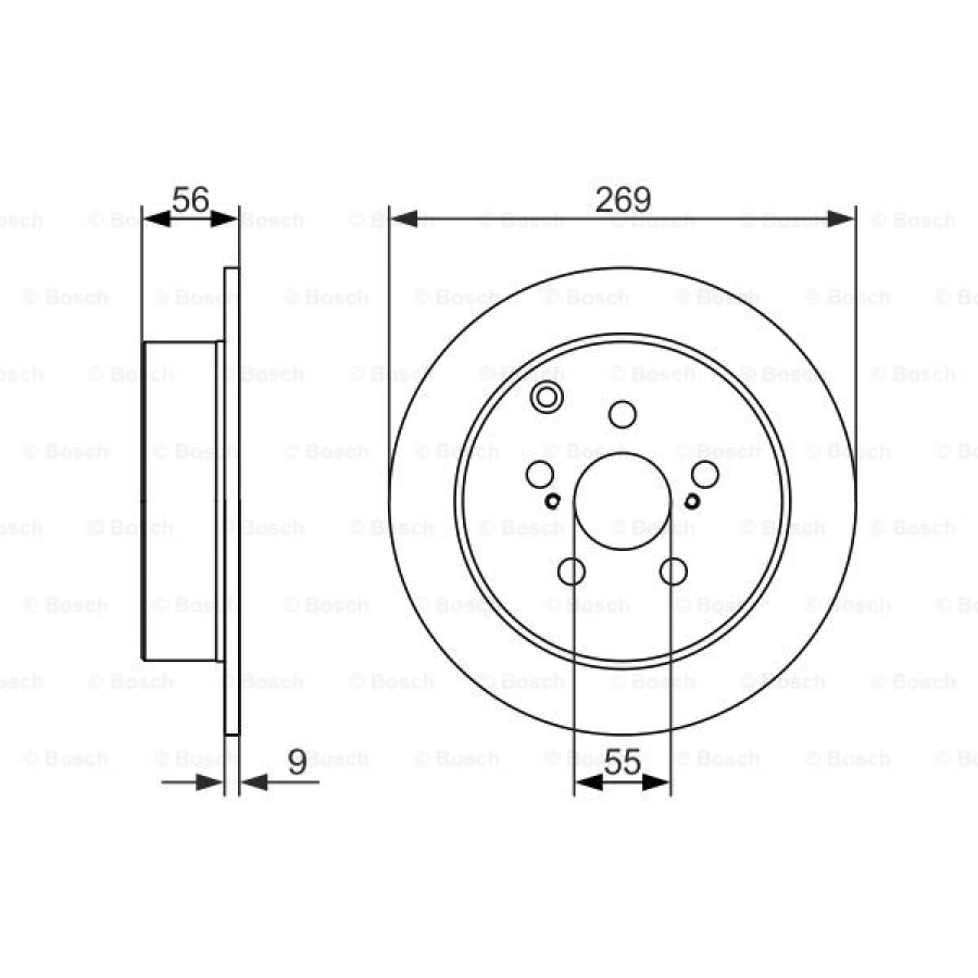 FREN DISKI ARKA . PRIUS (W2) 1.5 Hybrid 03-09