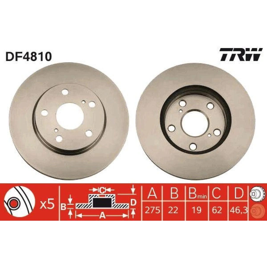 FREN DİSKİ ARKA RAV4 0005 TIGGO 07 DÜZ 303MM