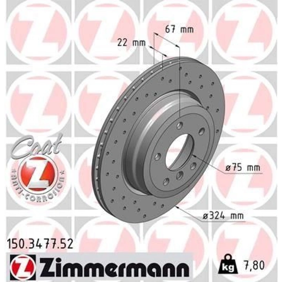 FREN DİSKİ ARKA BMW F20 F21 F22 F30 F31 F32 F36 2011 MERKEZLEME ÇAPI: 75mm yük.: 66mm