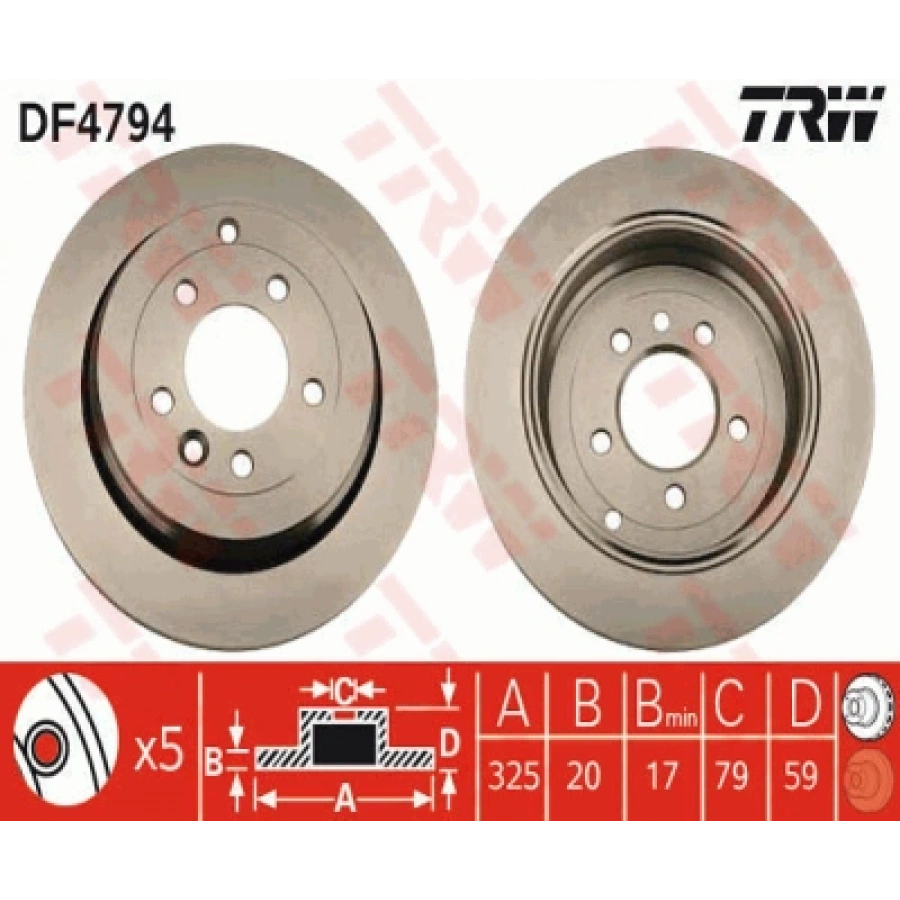 FREN DISKI ARKA TAKIM LAND ROVER RANGE ROVER DISCOVERY III-IV SPORT 2.7 D-3.0 D 04-19