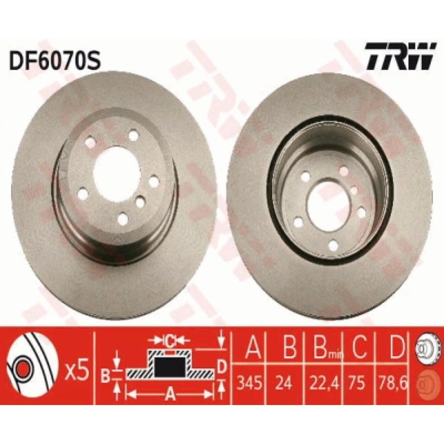 FREN DISKI ARKA X5 E70-X5 F15-X6 E72-X6 F16 BM 07-19