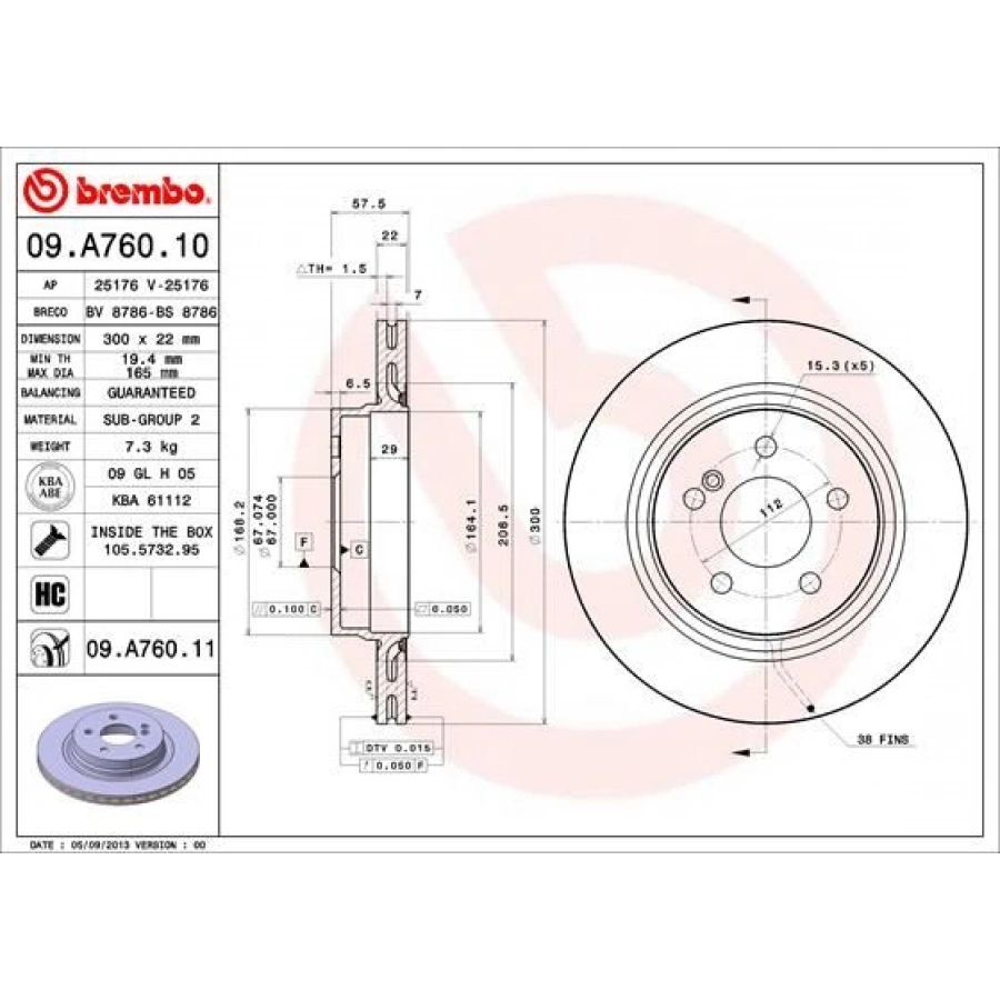 FREN DİSKİ ARKA BMW 1 E81 06 E87 04 BMW 3 E90 05 296MM DF4462