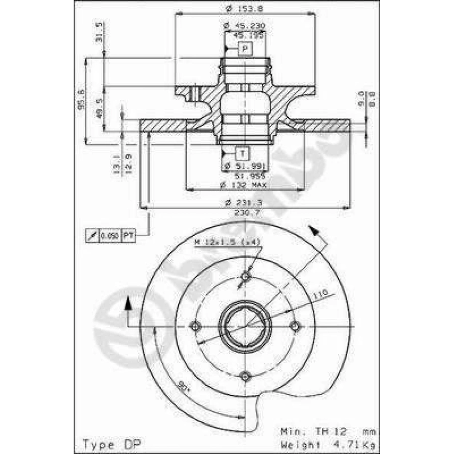 FREN DİSKİ MERCEDES C CLASS W204 01 07- R