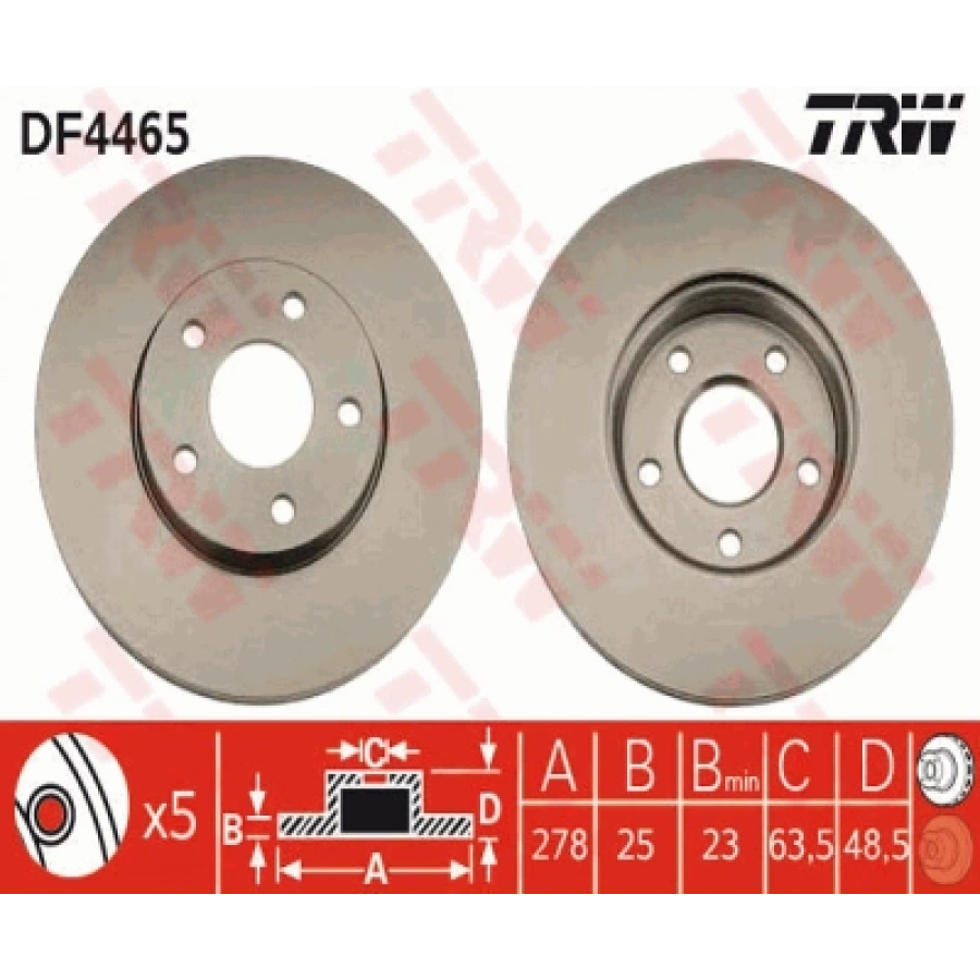 FREN DISKI ÖN [280 mm] TAKIM FOCUS/ C-MAX BM 04-