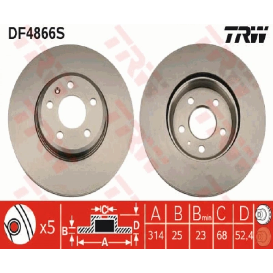 FREN DISKI ÖN 36232 / DDF1663C A4-A5-Q5 BM 08-