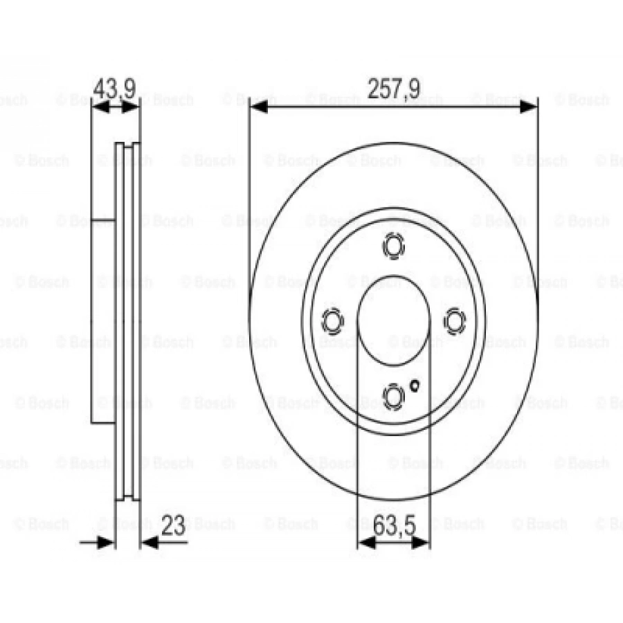 FREN DISKI ÖN ADET / 257.9 MM FIESTA BM 08-17