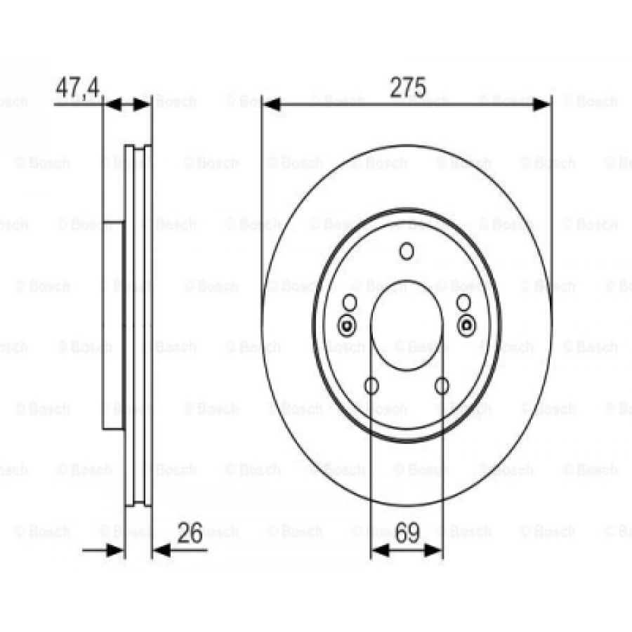 FREN DISKI ÖN ADET : 275 X 5 HAVALI ELANTRA BENZIN 2006-