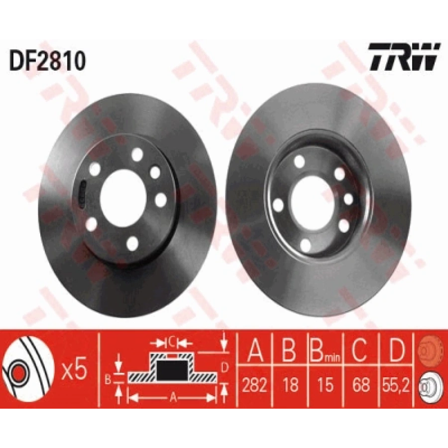 FREN DISKI ÖN DDF1011 / DF2810 (ADET FIYAT) T4 BM 97-03
