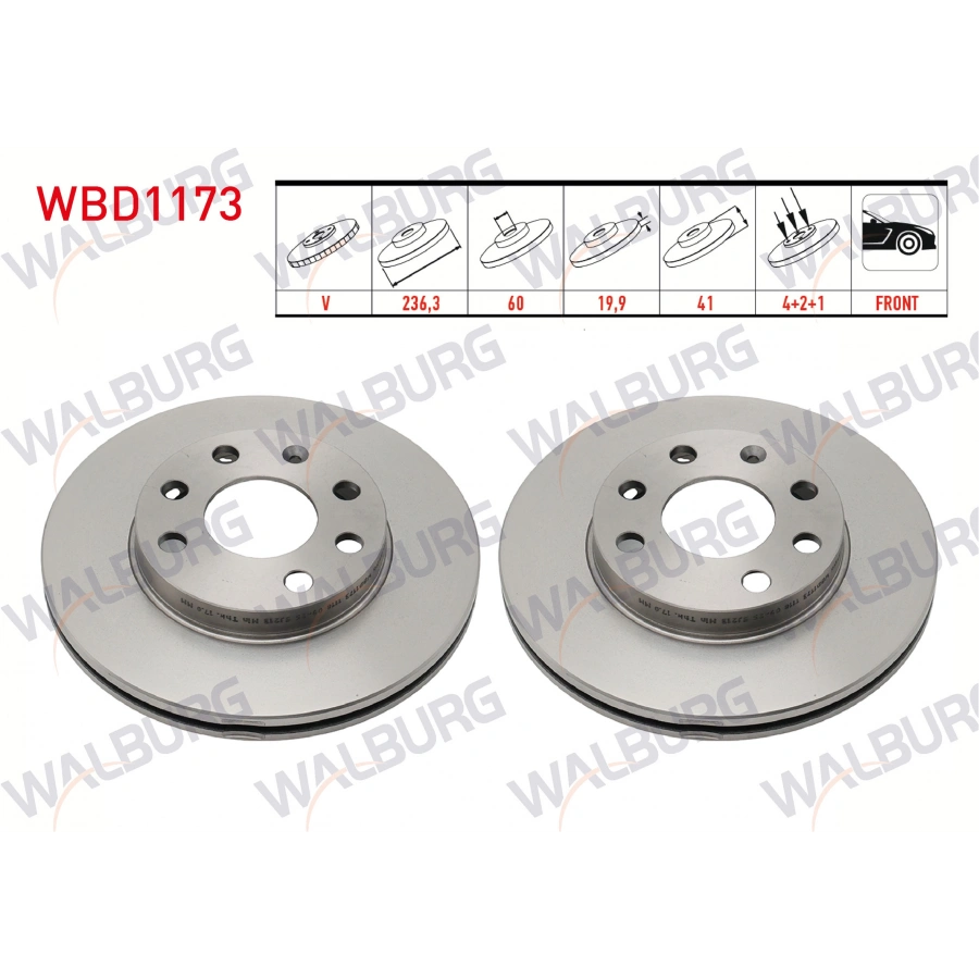 FREN DISKI ON HAVALI KAPLAMALI PERFORMANS DELIKLI 4 BJN 236,3X19,9X60X41 OPEL VECTRA A 1.6 1988-1995/ASTRA F 1.4i - 1.6i 1991-1998/CORSA B 1.2i - 1.4i 16v 1993-2000/COMBO B 1.4 - 1.7 1994-2001/ASTRA F
