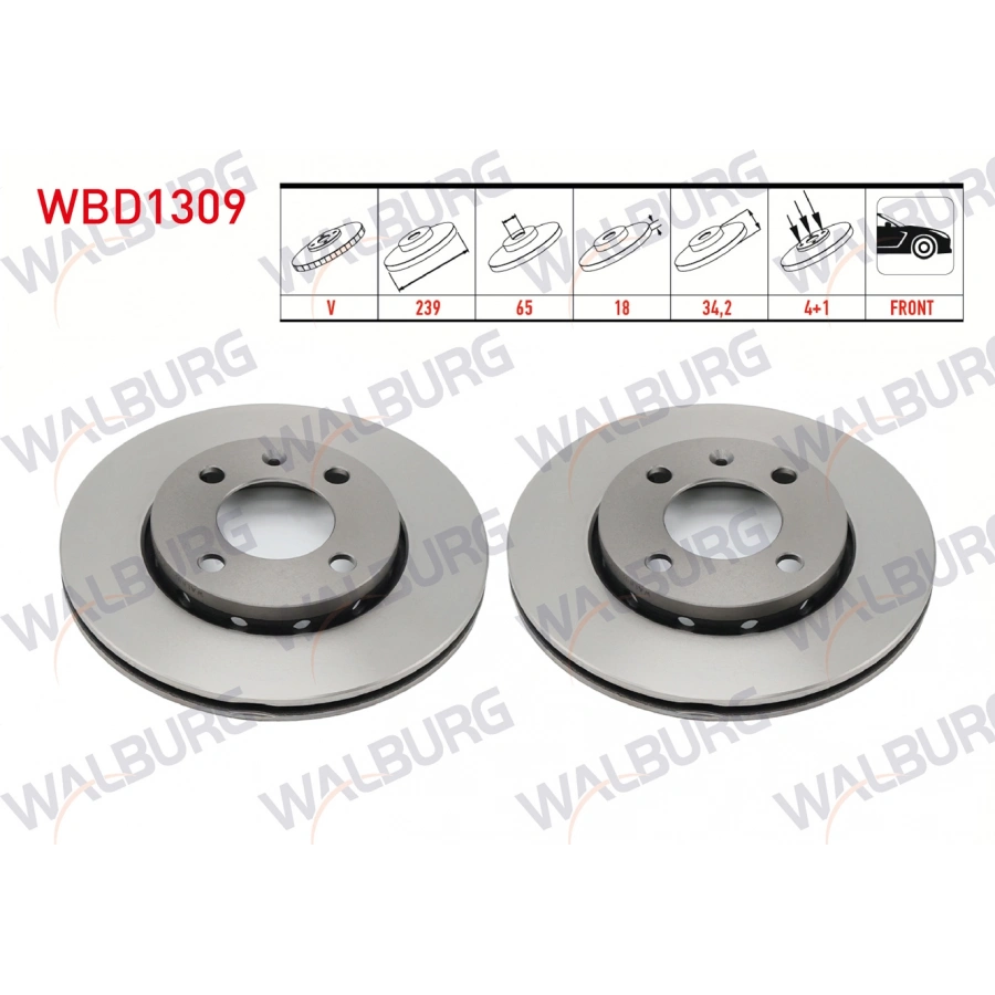 FREN DISKI ON HAVALI KAPLAMALI PERFORMANS DELIKLI 4 BJN 239X18X65X34,2 VOLKSWAGEN POLO 1.0i - 1.3i - 1.4i 16v - 1.6i - 1.9D 1994-1999 / POLO 1.4 - 1.4 TDI - 1.6 - 1.9D - 1.9 SDI 1995-2001