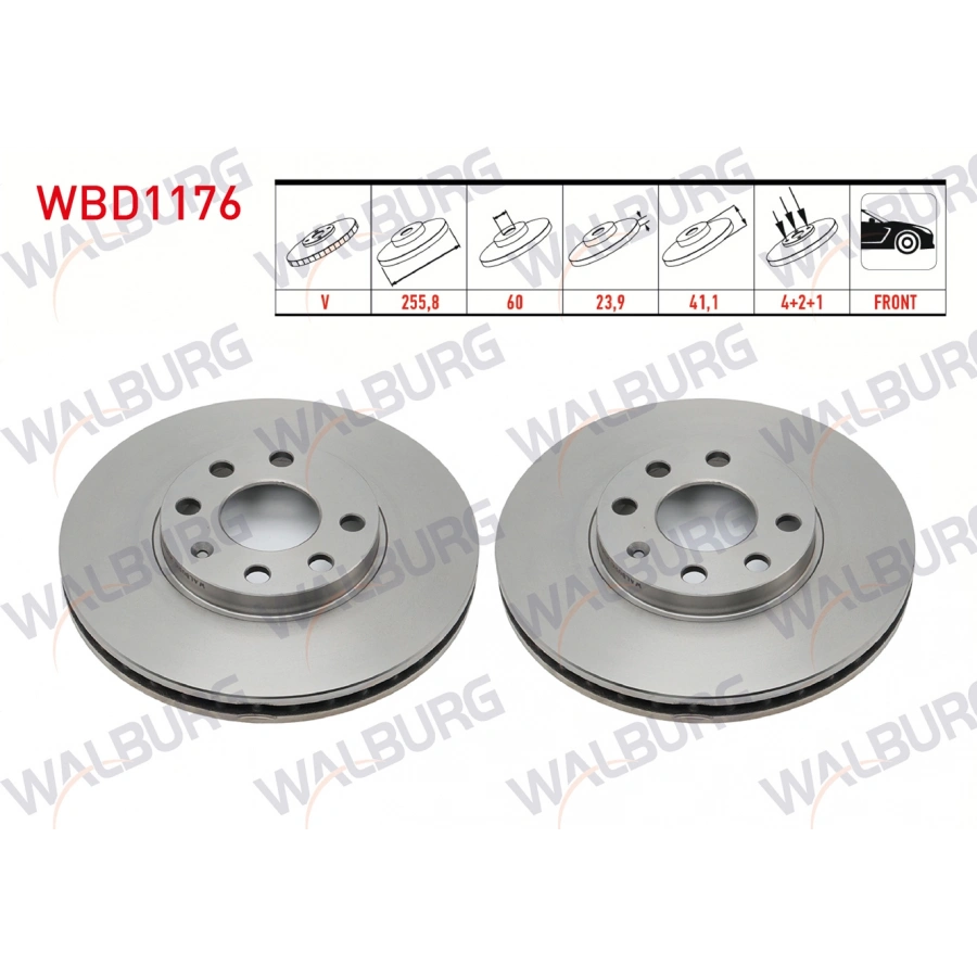 FREN DISKI ON HAVALI KAPLAMALI PERFORMANS DELIKLI 4 BJN 255,8X23,9X60X41,1 OPEL ASTRA G 1.4 16v - 1.6 16v 1998-2005/ASTRA G 1.6 16v 1998-2005/ASTRA G 1.2 16v 1998-2005/ASTRA G 1.7 DTI 98-05/ASTRA G