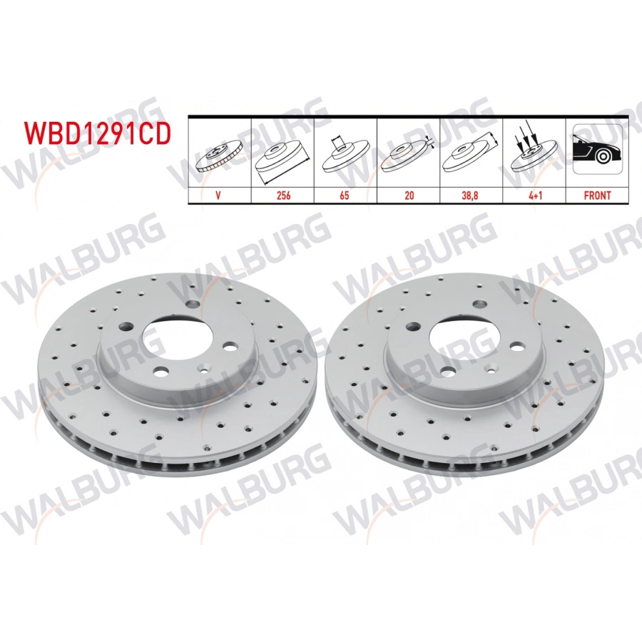 FREN DISKI ON HAVALI 4 BJN 256X20X65X38,8 POLO CLASSIC 1.4-1.6 1995-2001/CADDY II 1.9 TDI 1995-2004/GOLF III 1.9 TDI 1991-1999/POLO 1.4 TDI 1994-1999/IBIZA III 1.6 1999-2002/TOLEDO I 1.9 TDI 1991-1999