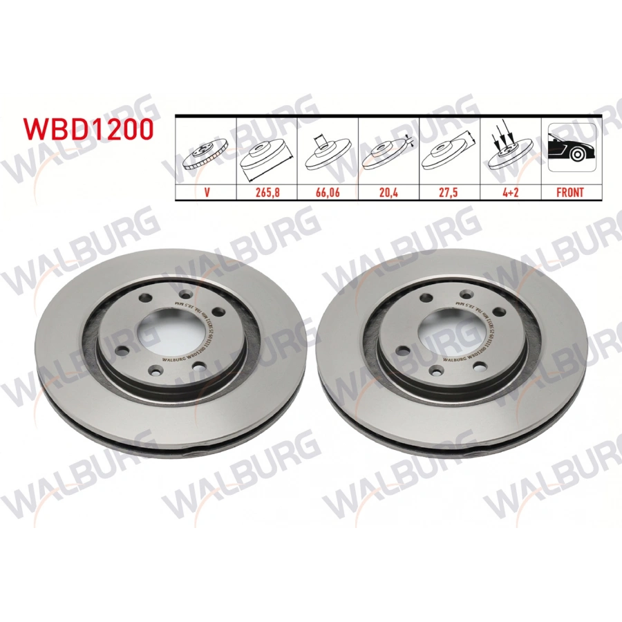 FREN DISKI ON HAVALI PERFORMANS DELIKLI 4 BJN 265,8X20,4X66,06X27,5 PARTNER 1.9 D-2.0 HDI 1996-2008/BERLINGO 1.6i -1.9 D 1996-2008/206 1.6 HDI-1.6i 16v-2.0i 1998-2006/XSARA 1.4-1.6 1997-2005/306 1.4i-