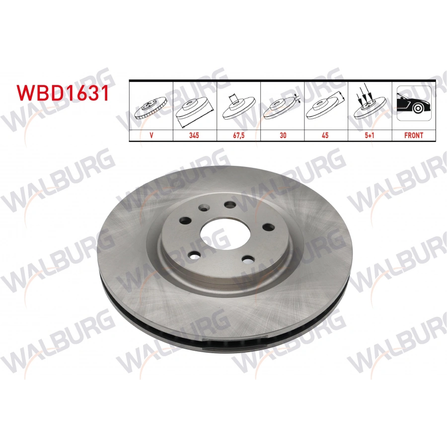 FREN DISKI ON HAVALI PERFORMANS DELIKLI 5 BJN 18 JANT 345X30X67,5X45 OPEL INSIGNIA B 1.6 CDTI-1.6T-2.0 4X4 GSI 2017-