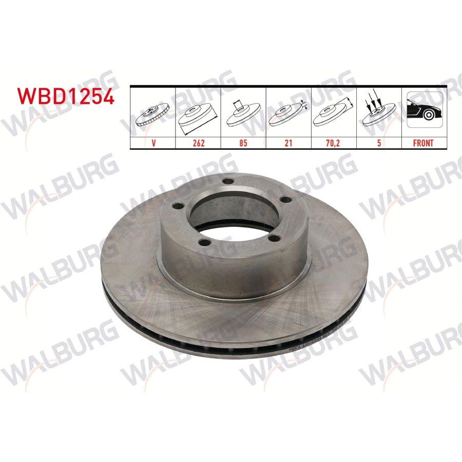 FREN DISKI ON HAVALI 5 BJN 262X21X85X70,2 TATA TELCOLINE 2.2 D 4X2 2001-2008