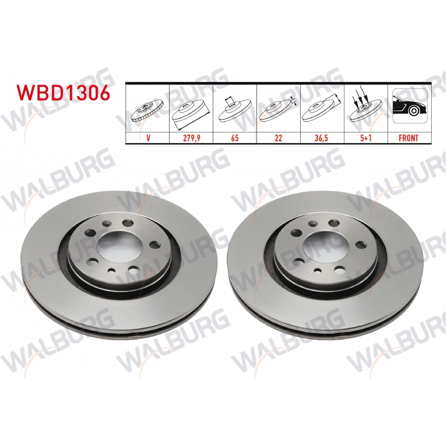 FREN DISKI ON HAVALI KAPLAMALI PERFORMANS DELIKLI 5 BJN 279,9X22X65X36,5 GOLF IV 1.4i 16v-1.6i 16v 1997-2005/BORA 1.4i 16v-1.9 TDI 1998-2005/A3 1.8-1.9 TDI 1996-2003/LEON 1.4 16v-1.9 TDI 1999-2006