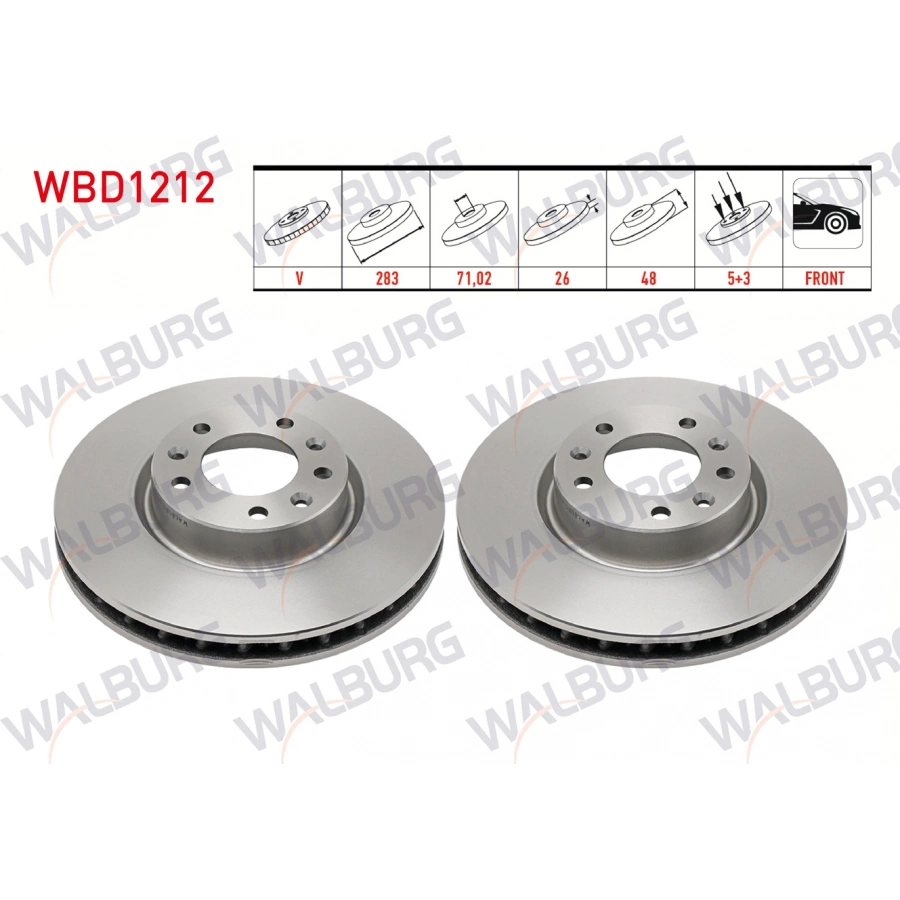 FREN DISKI ON HAVALI KAPLAMALI PERFORMANS DELIKLI 5 BJN 283X26X71,02X48 308 II 1.6 HDI 16 JANT 2014- / 308 II 2.0 HDI 2014- / 308 II 1.2 THP 2014- / 308 II 1.6 2014-