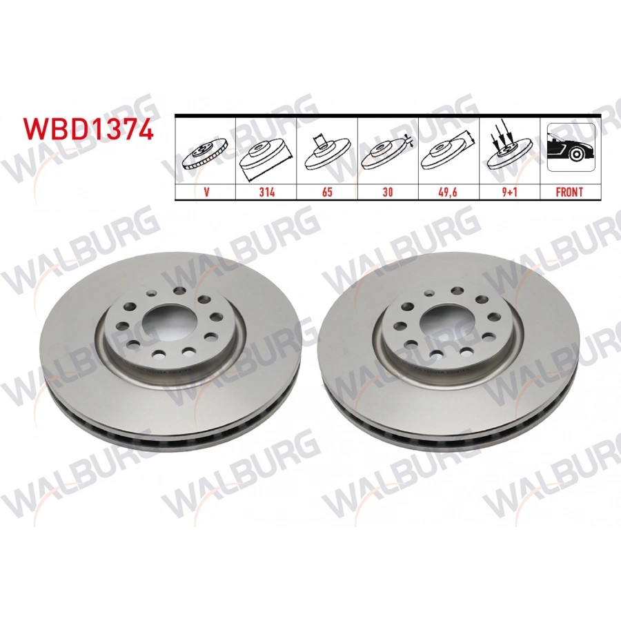 FREN DISKI ON HAVALI KAPLAMALI PERFORMANS DELIKLI 5 BJN 314X30X65X49,60 VOLKSWAGEN TIGUAN 1.4 TSI- 1.6 TDI-2.0 TDI-2016-/ KODIAQ 2.0 TDI -1.4 TSI 2017-