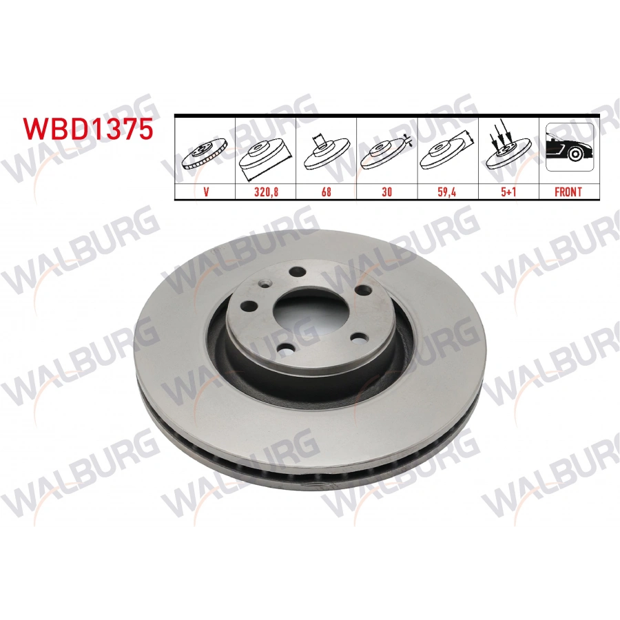 FREN DISKI ON HAVALI KAPLAMALI PERFORMANS DELIKLI 5 BJN 320,80X30X68X59,40 AUDI A6 2.0 TDI - 2.7 TDI- 3.0 TDI -2.0 TFSI-2.4- 3.0 TFSI -3.2 FSI -4.2 2004-2011