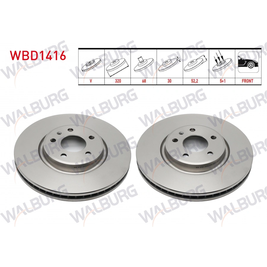 FREN DISKI ON HAVALI KAPLAMALI PERFORMANS DELIKLI 5 BJN 320X30X68X52,2 A4 2.0 TDI - 1.8 TFSI - 2.0 TFSI 2007-2015/A5 2.0 TDI - 2.0 TFSI 2007-2017/A6 2.0 TFSI - 2.0 TDI - 3.0 TFSI - 3.0 TDI/Q5 2.0 TDI