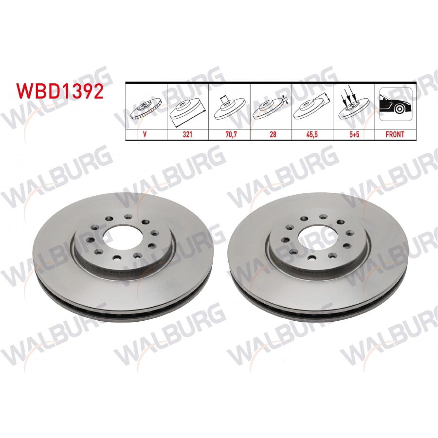 FREN DISKI ON HAVALI 5 BJN 321X28X70,7X45,5 OPEL INSIGNIA B (Z18) 1.6 CDTI 17 JANT 2017- / OPEL INSIGNIA B (Z18) 2.0 CDTI 2017-