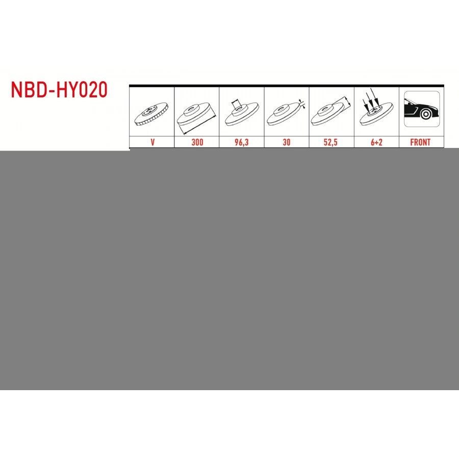 FREN DISKI ON HAVALI PERFORMANS DELIKLI 6 BJN 300X30X96,3X52,5 HYUNDAI H1 2.5 CRDI 2008-