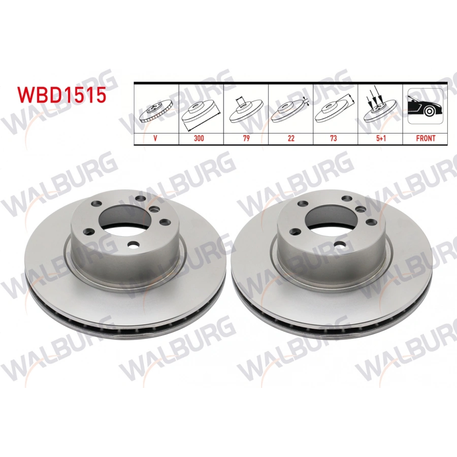 FREN DISKI ON HAVALI BMW 3 SERISI (F30) 320 D 5 BJN 300X22X79X73 2011-