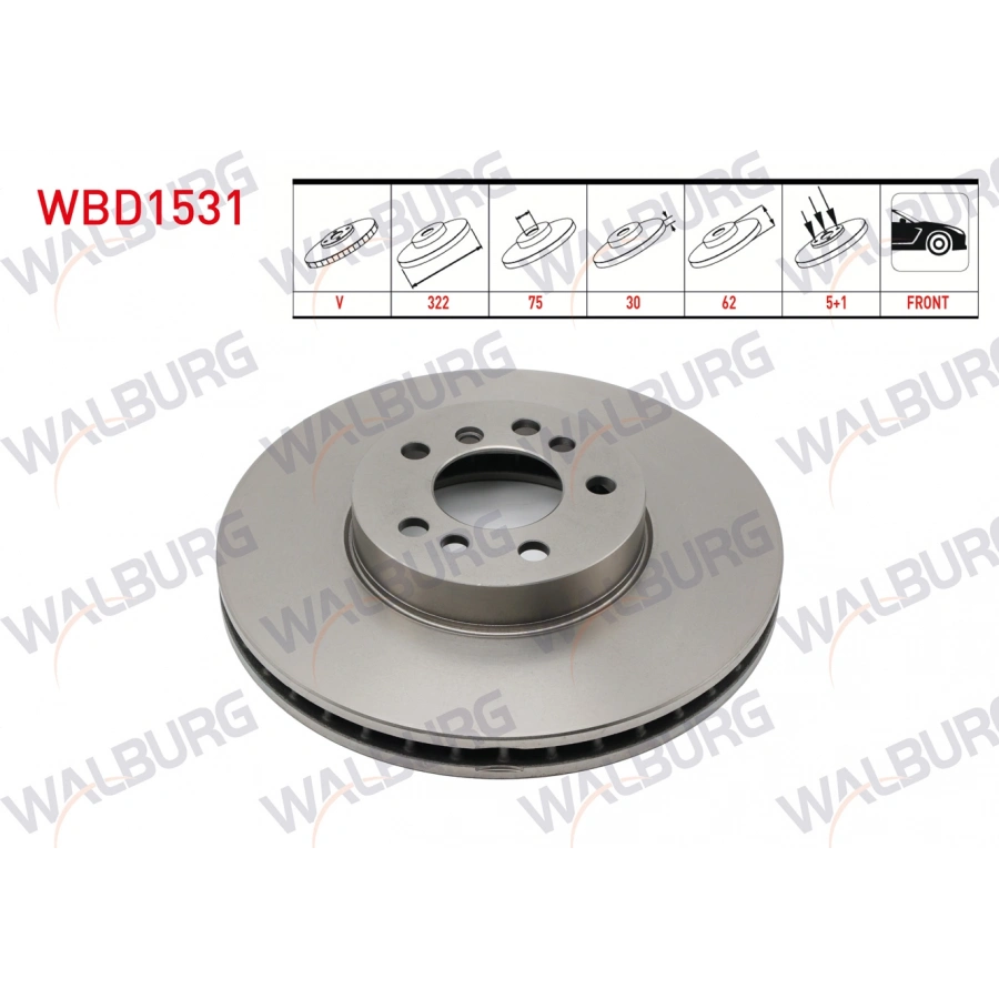 FREN DISKI ON HAVALI BMW X3 (E83) 3.0 D 5 BJN 332X30X75X62 2004-2010