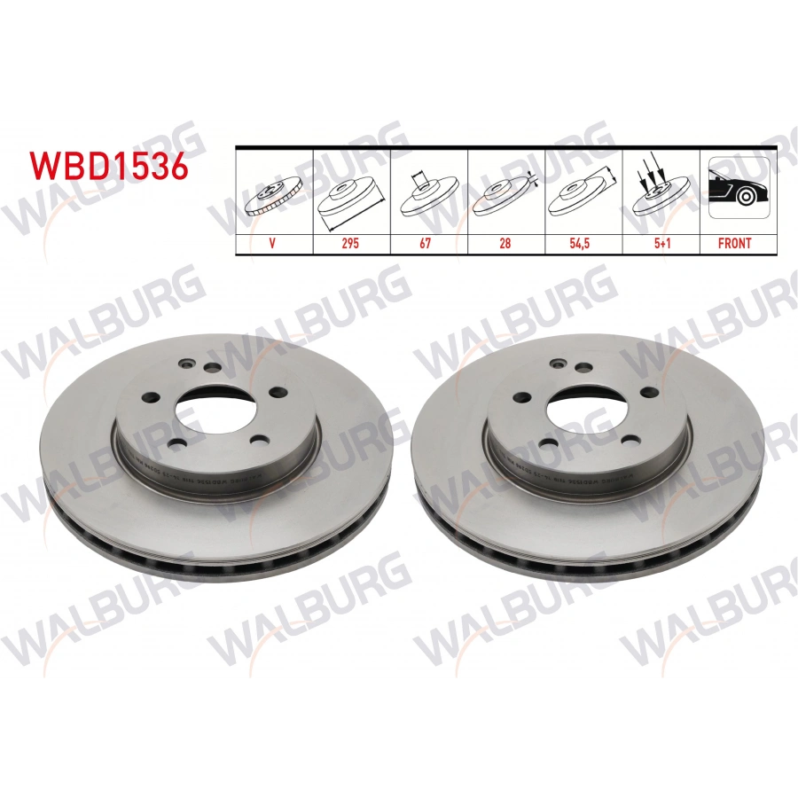 FREN DISKI ON HAVALI MERCEDES E CLASS (W211) E 200 CDI 5 BJN 295X28X67X54,5 2002-2008