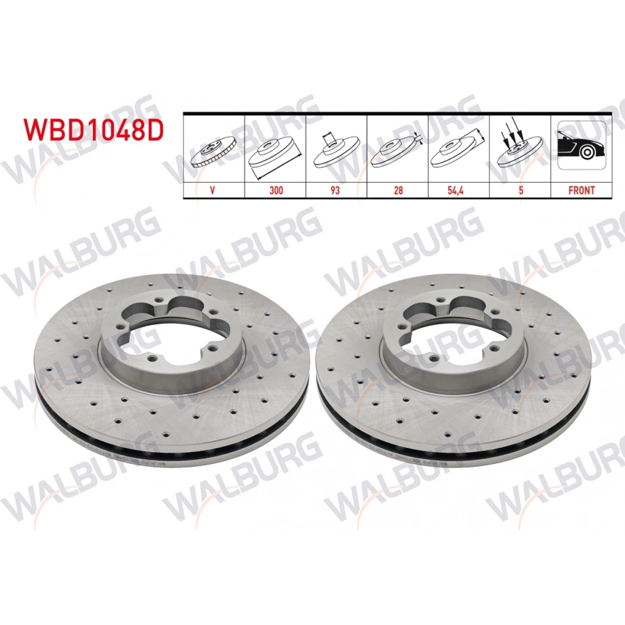 FREN DISKI ON HAVALI PERFORMANS DELIKLI 5 BJN 300X28X93X54,4 FORD TRANSIT 2.2 TDCI ARKADAN ITIS 2006-2014 / TRANSIT 2.4 TDCI 2006-2014 / TRANSIT 2.2 TDCI 2006-2014 / TRANSIT 3.2 TDCI 2006-2014
