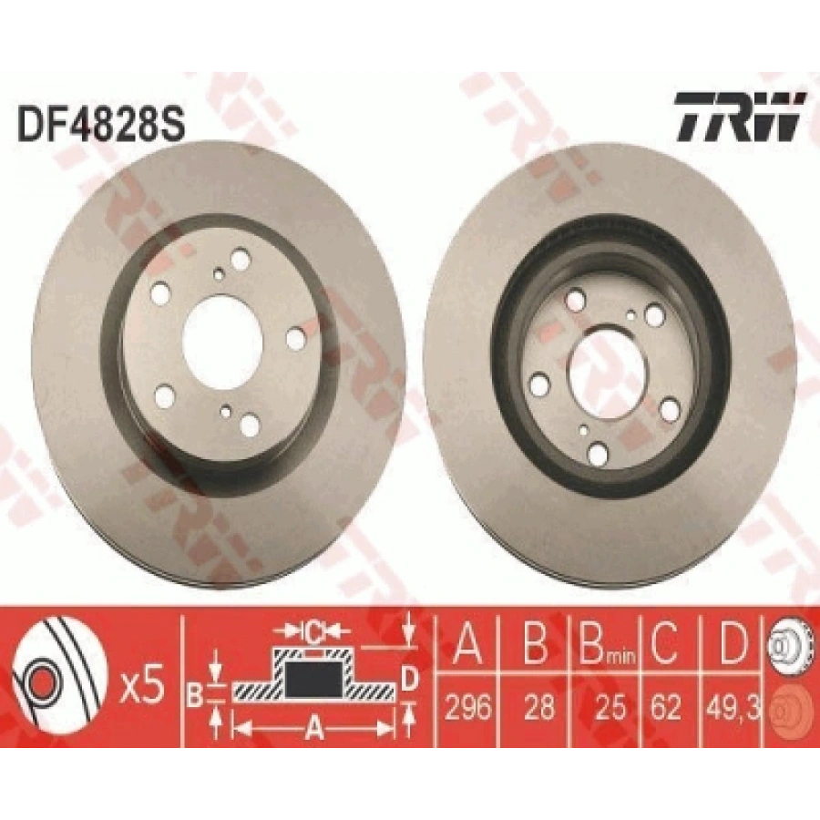 FREN DISKI ÖN . RAV4 (A3, A4) 2.0:2.0 D4D:2.2 D4D 06-