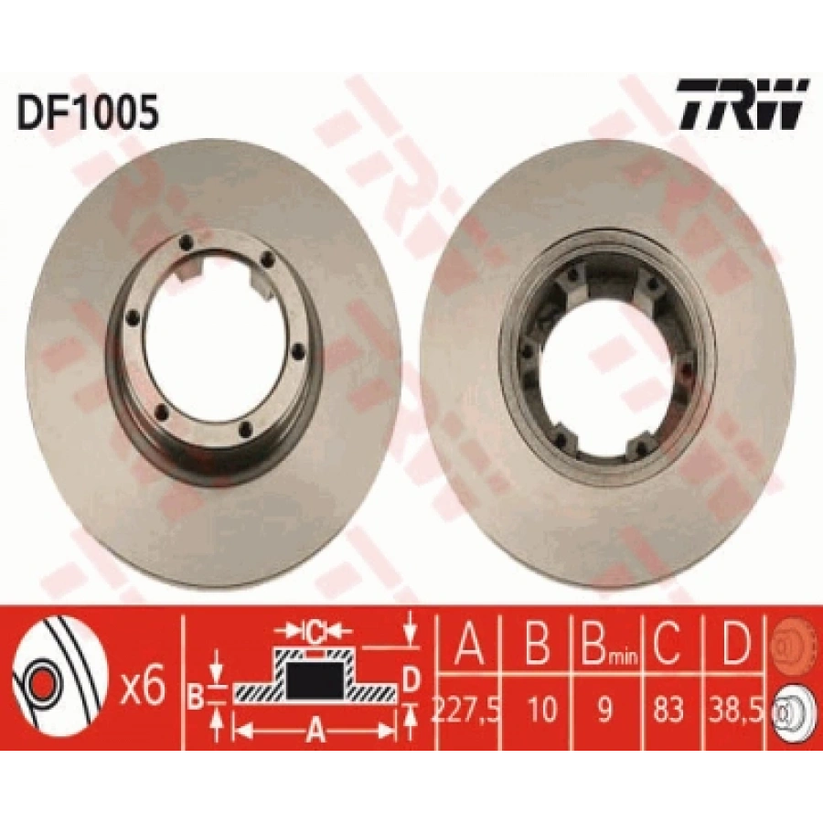 FREN DISKI ÖN TK 228MM RENAULT 12 (R12) BM 71-