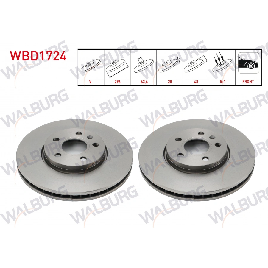 FREN DISKI ON VOLVO S60 III (224) 02-19