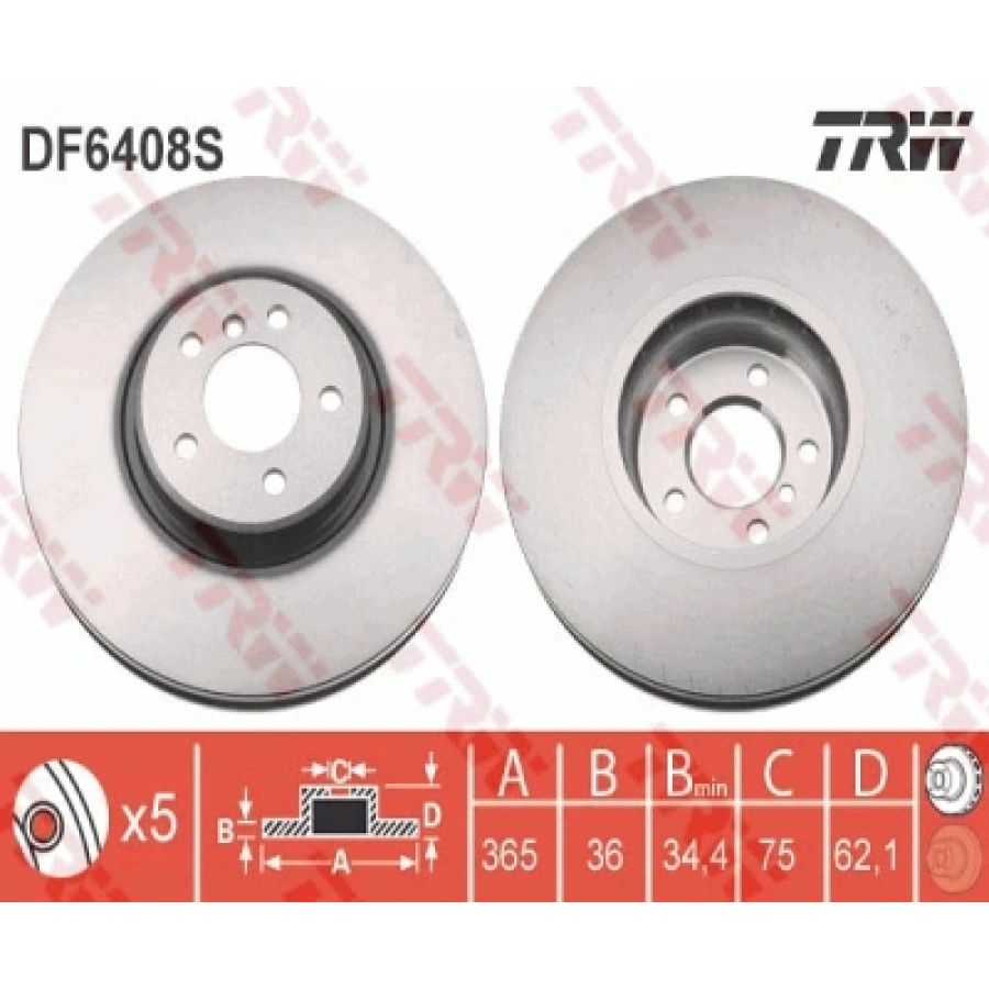 FREN DISKI ÖN X5 E70-X5 F15-X6 E71-X6 F16 BM 07-19